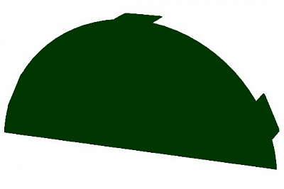 Заглушка плоская торцевая RAL6005 Зеленый Мох Стальной Бархат конька круглого фото Центр Металлокровли