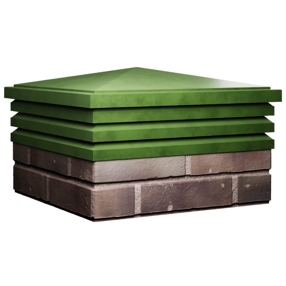 Колпак Бона Зеленый с посадкой 2х2 кирпича (513х513мм) фото 2