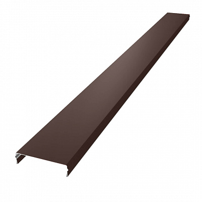 Ламель Металлопланкен ВСТАВКА 100мм на 20мм RAL8017 Шоколад