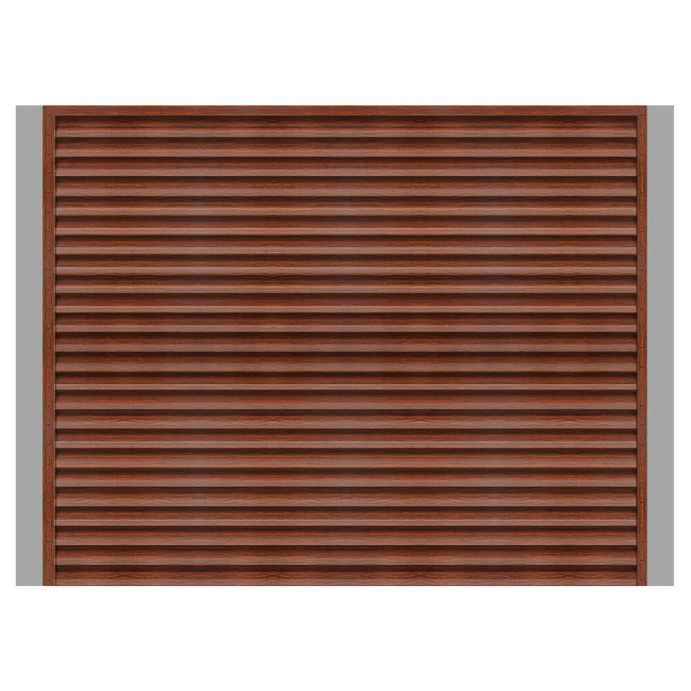 Забор жалюзи ЭКО-Z Венге SteelArt двусторонний с металлическими столбами