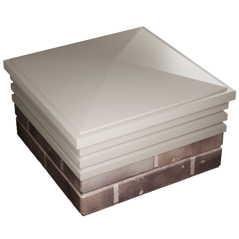 Колпак Бона Бежевый с посадкой 2х2 кирпича (513х513мм) фото 3