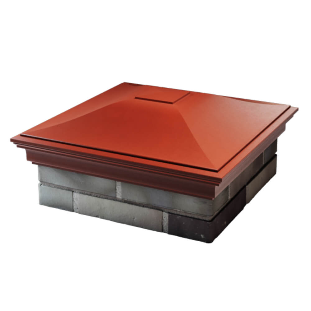 Колпак Монблан Красный на столб 2х2 кирпича фото 4