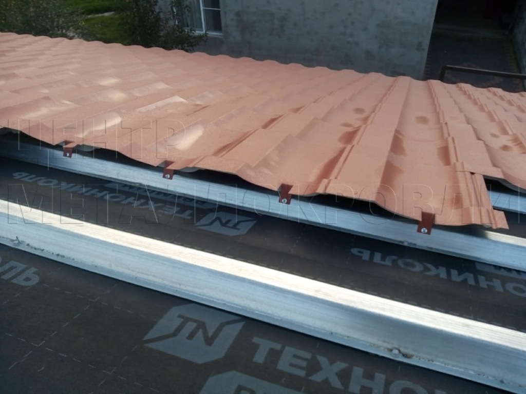 Металлочерепица Геркулес 8004 терракотовый Стальной Бархат от Центра Металлокровли в Вологде